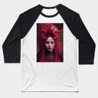 Ruby, A Red Tiefling Cleric Baseball T-Shirt